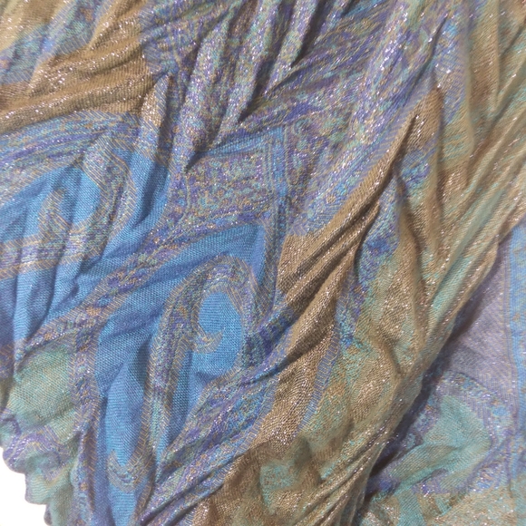 NWT 2-for-1 Infinity Scarves Lot Heather Grey knit and turquoise textured OS - Picture 14 of 16